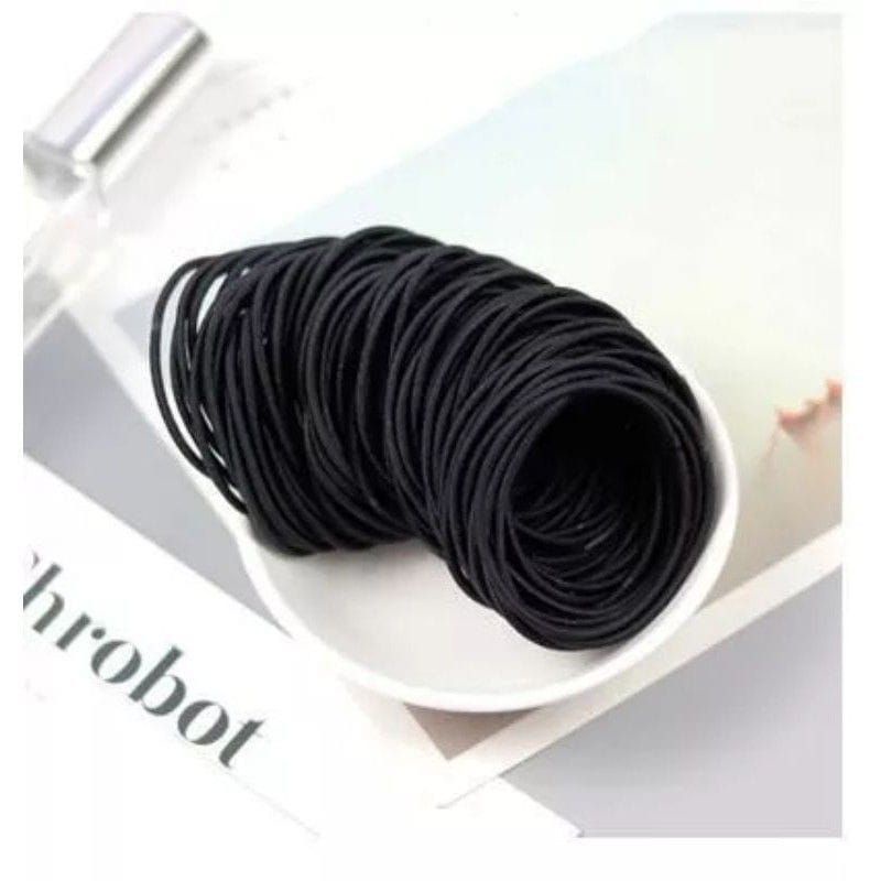 Ikat rambut isi 100 pcs/ikat rambut full hitam isi 100 pcs