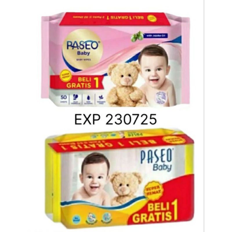 TISSUE BASAH PASSEO BABY WIPES BELI 1 GRATIS 1 50 SHEET + 50 SHEET