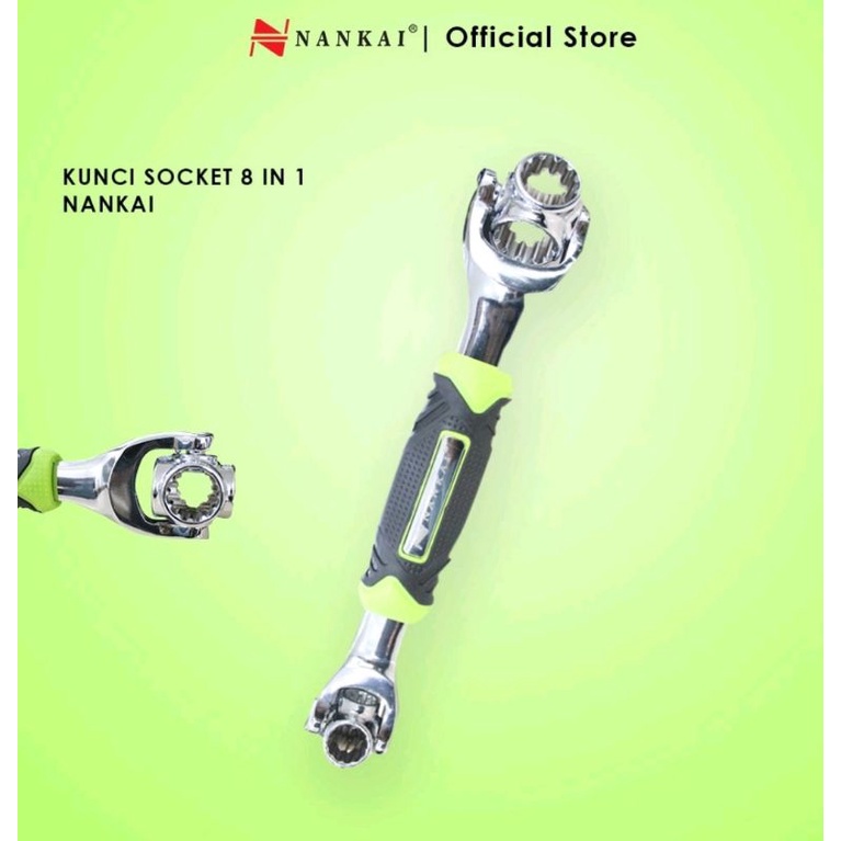 kunci socket serba guna fleksibel 360° NANKAI / kunci ring socket 8 in 1 NANKAI