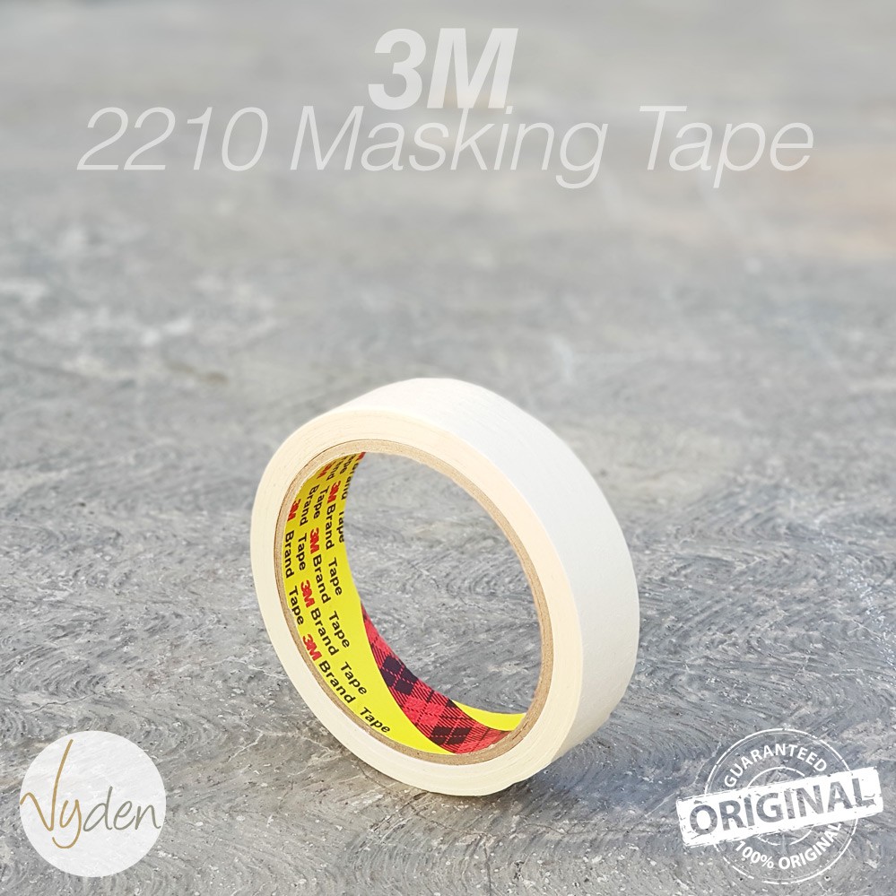 3M Masking Tape Kertas 2210 24mm X 21m Lakban Isolasi Solasi Kertas Poles Mobil Motor MURAH