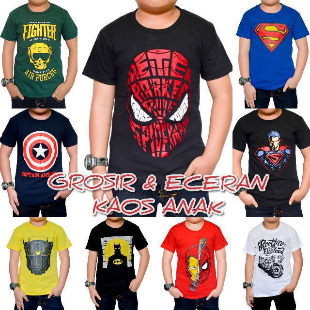 KAOS ANAK  TERLARIS PUSAT  GROSIR ECERAN TERMURAH 