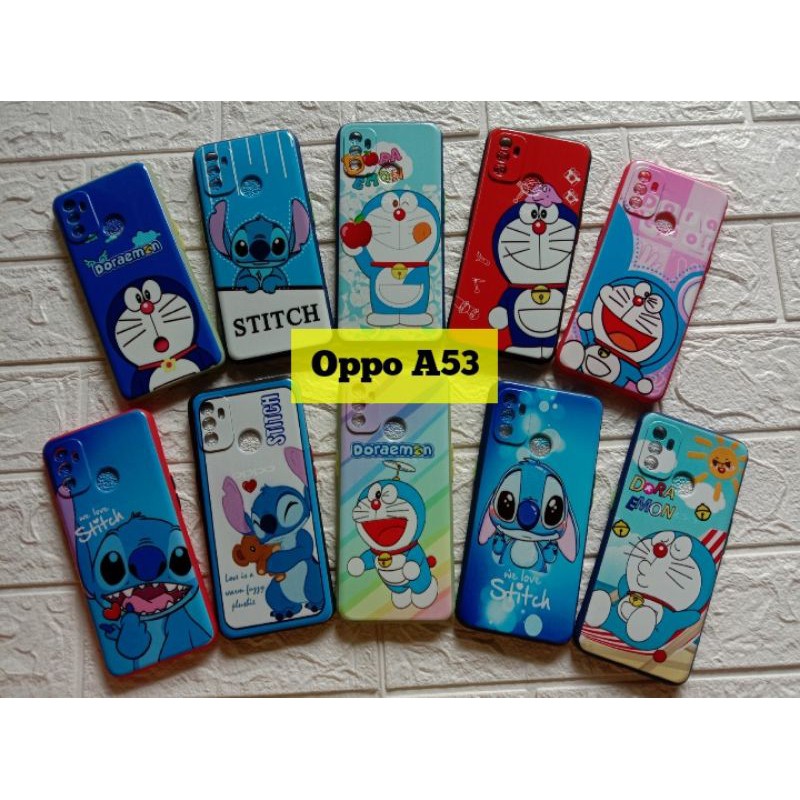 TERBARU SOFTCASE CASE OPPO A33 2020 A53 PROTECT KAMERA MOTIF KARAKTER DORAEMON STITCH