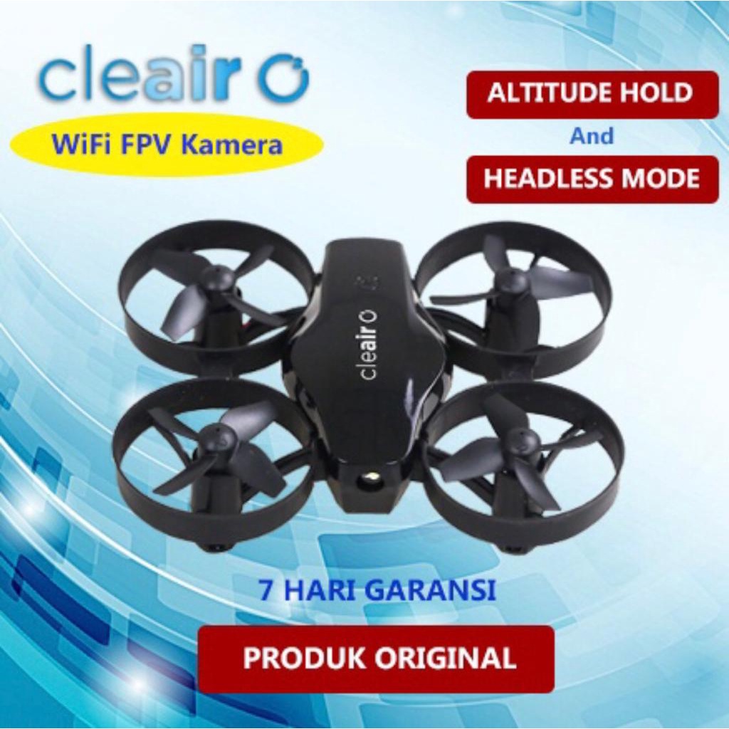 cleAir O2 Mini WiFi Drone Kamera FPV Live Streaming Mini Racing Quadcopter Headless Altitude Hold Sm