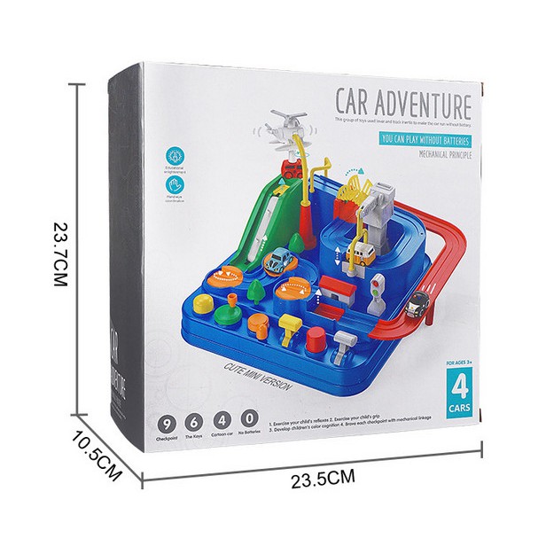 Car Adventure Track Mainan Anak Mobil mobilan +4 mobil Space Animals Engineering Spaceman