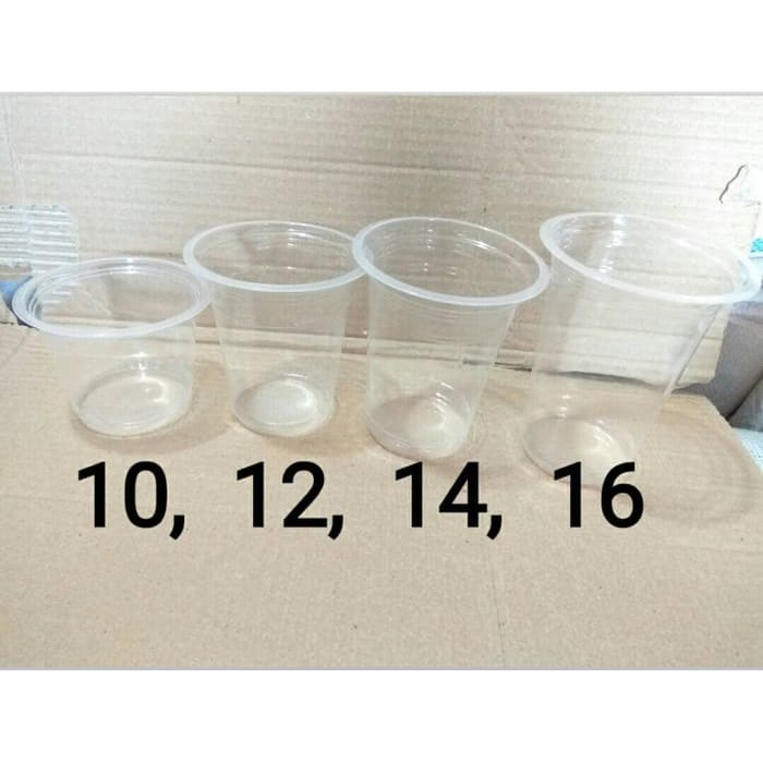 gelas plastik  uk 10 oz, / 12 oz, / 14 oz, / 16 oz,  cup plastik, gelas oz