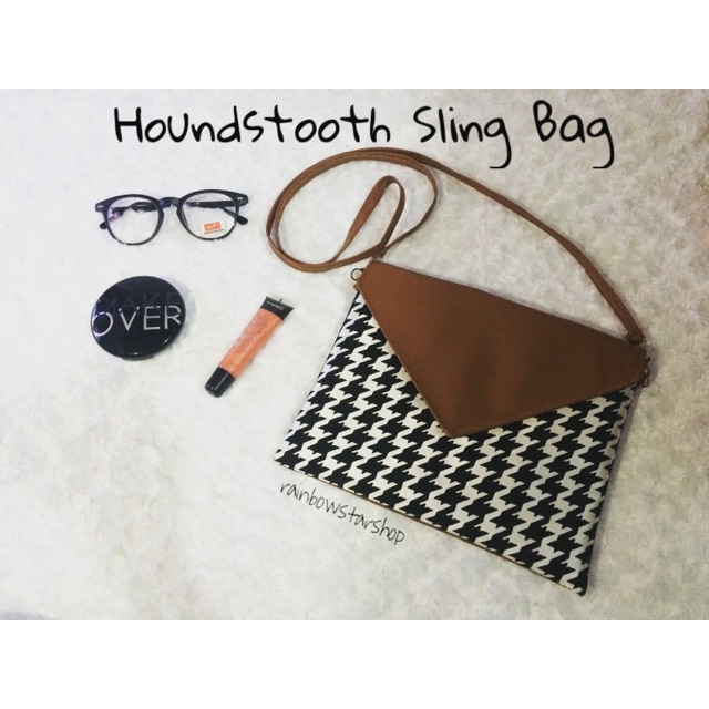 Houndstooth Sling Bag