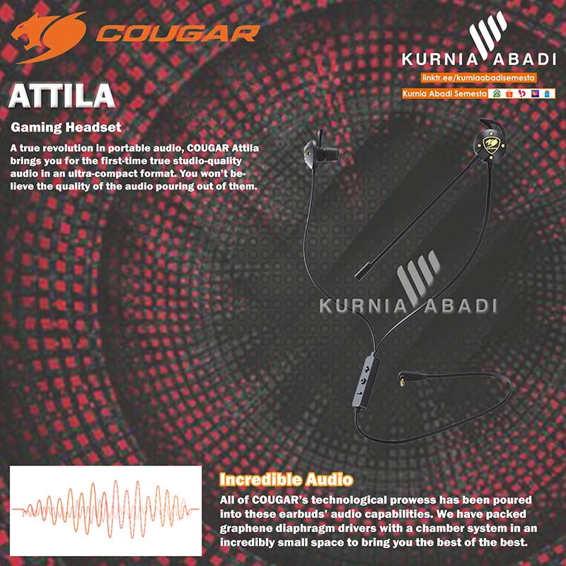 COUGAR GAMING HEADSET ATTILA Dual Microphone System Ultra-Stable