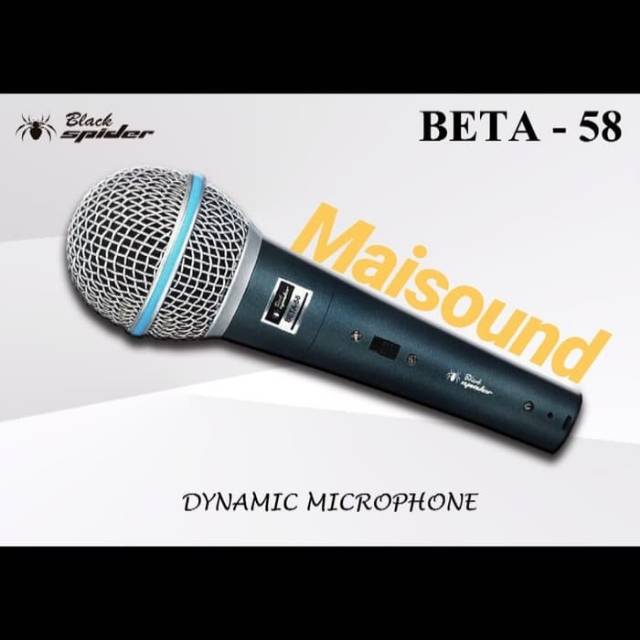 MIC BLACKSPIDER BETA 58 ORIGINAL MICROPHONE BLACK SPIDER BETA58 ORI