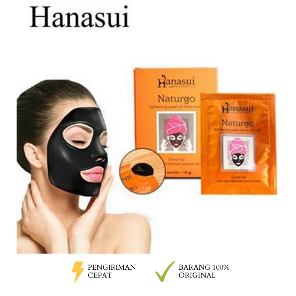 HANASUI - Peel Off Mask Naturgo Black - 1 box (isi 10)