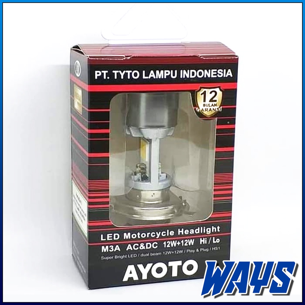 L033 | ORIGINAL AYOTO Lampu Depan LED H4 Motor Byson Vixion R15 KLX Ninja 150 Athlete Bajaj Pulsar