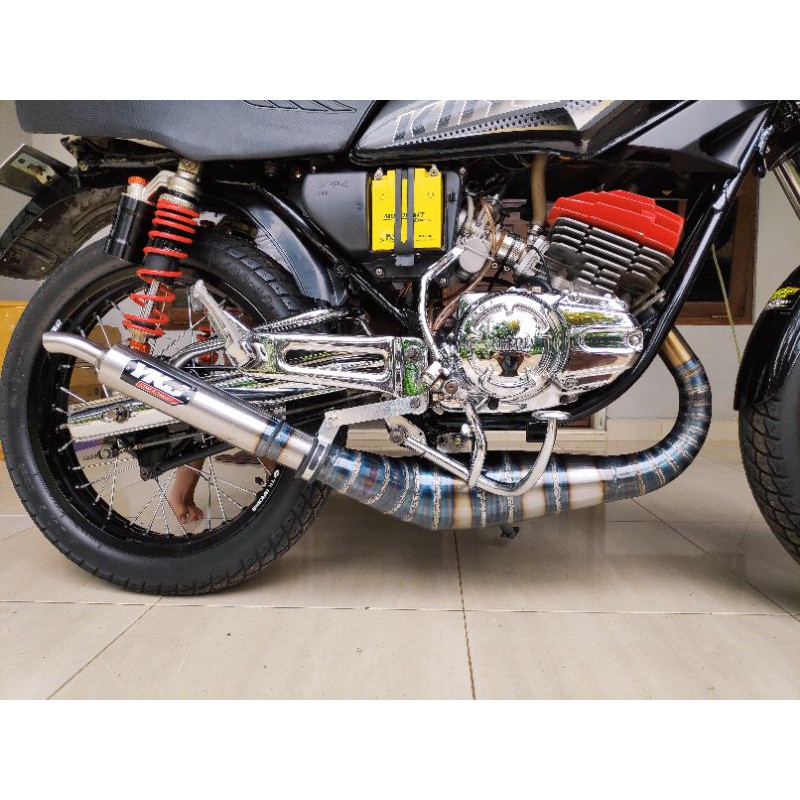 Knalpot RX King YKJ Kolong Cobra Super Pro Poles Bakar Original YkJ Istimewa