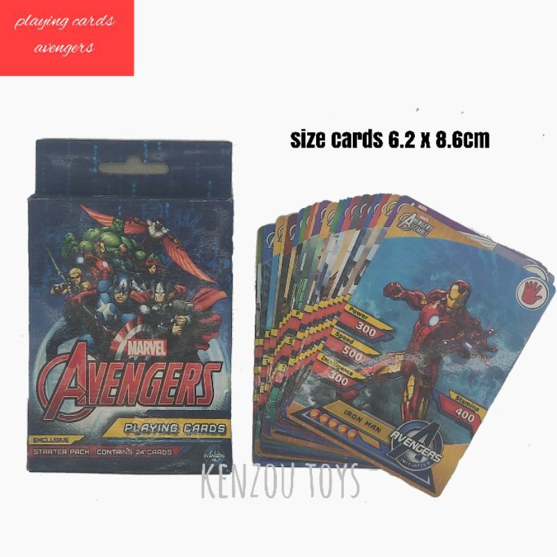 playing cards kartu avengers