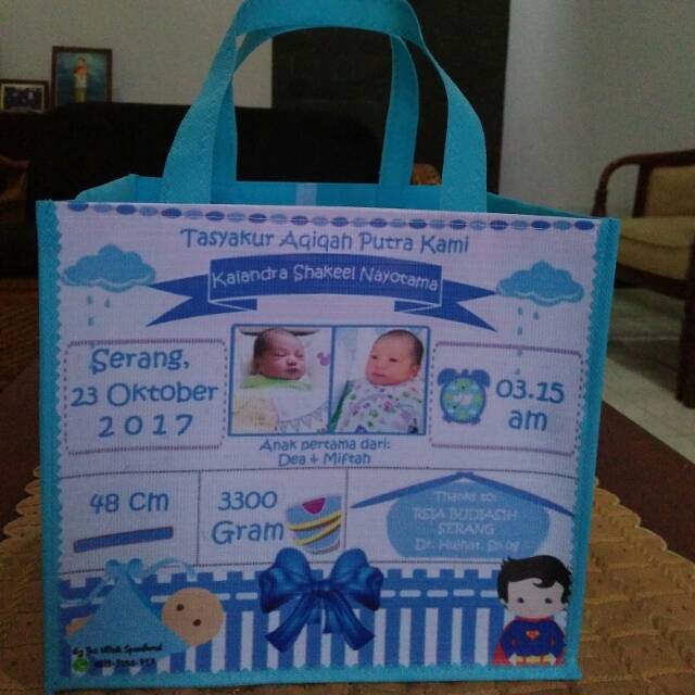 

Tas aqiqah dan syukuran uk 22*22*20