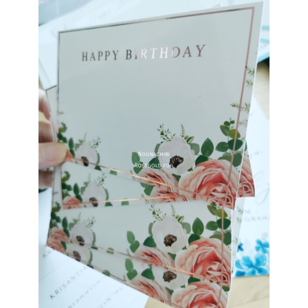 

custom printed foil on card