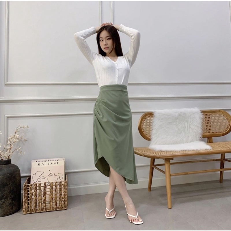 VIONA ASYMMETRIC SKIRT KOREA - ROK CASUAL