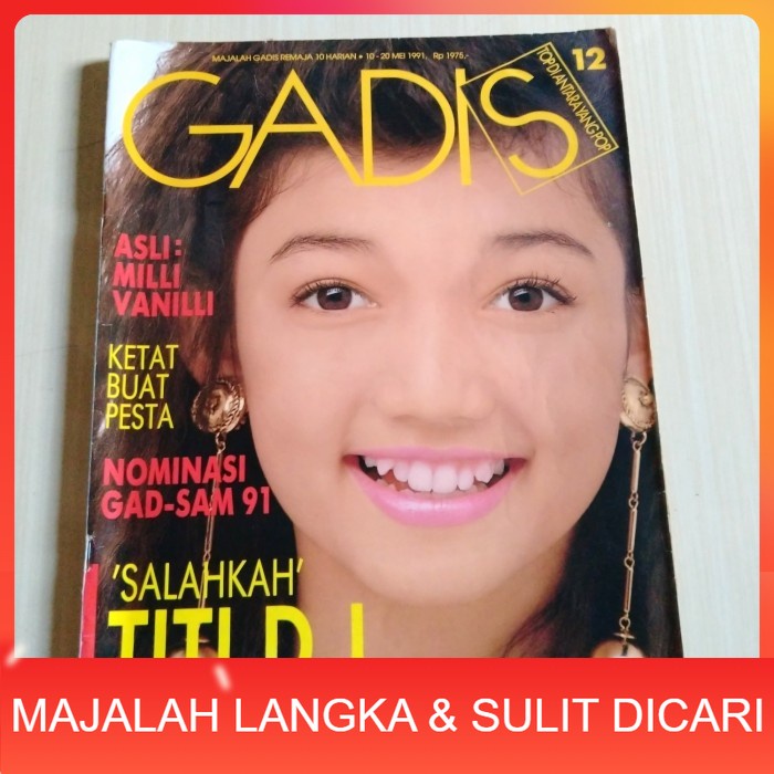 Majalah GADIS No.12 Mei 1991 DEVRY PRAMESTY PUTRY Langka