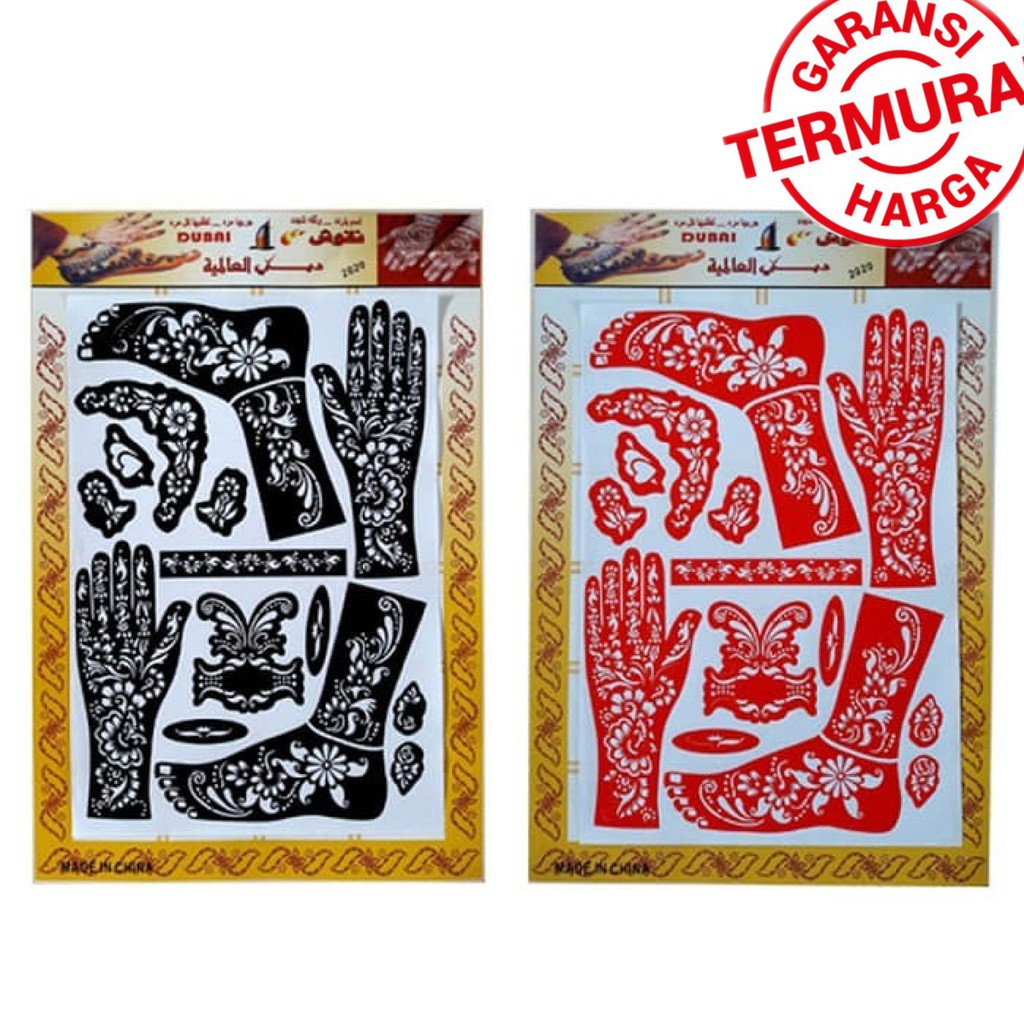 Cetakan Tato Kaki Tangan Henna