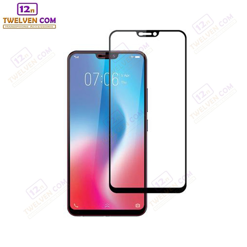 zenBlade 5D Full Cover Tempered Glass Vivo V9 - HItam