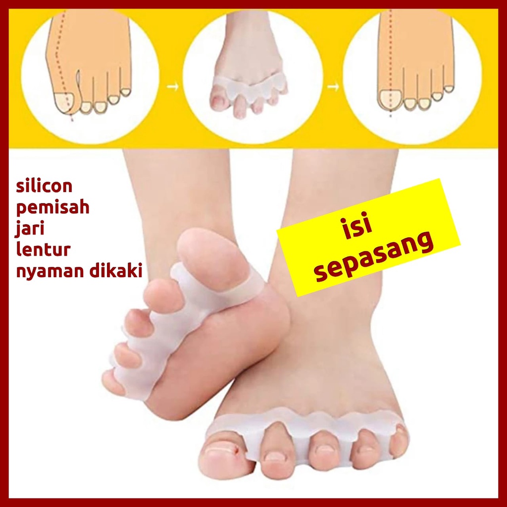 PEMISAH JARI KAKI TOE SEPARATE INSOLE SEPATU WANITA ALAS SEPATU GEL KAKI SILICON PEM03W
