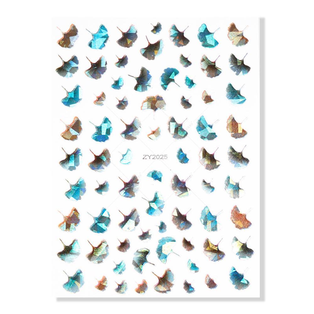Mxbeauty Stiker Nail Art 3D Charm Ginkgo Daun Lucky Dekorasi Nail Art