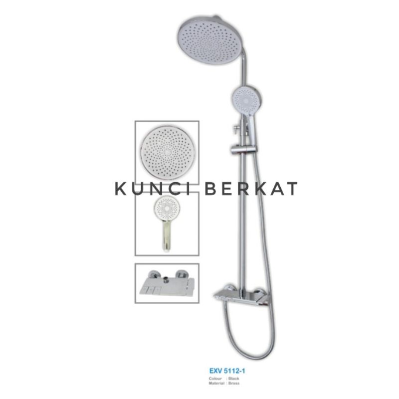 Shower Coloum Eixo 5112-1/Shower Set Panas Dingin Chrome/Sower Hot and Cold