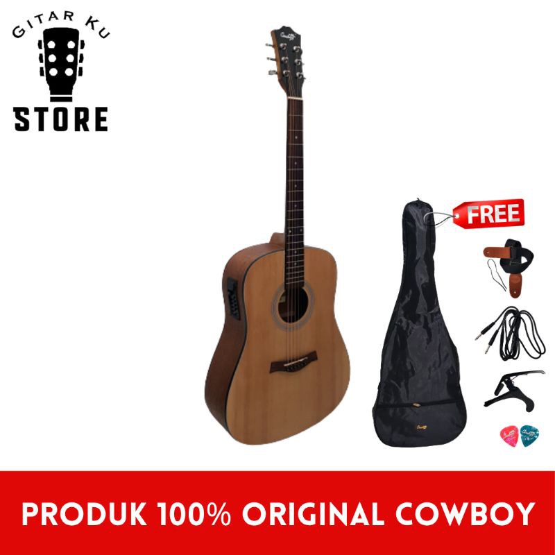 Gitar Akustik Elektrik Jumbo Cowboy GWC-240NA GWC 240NA Original