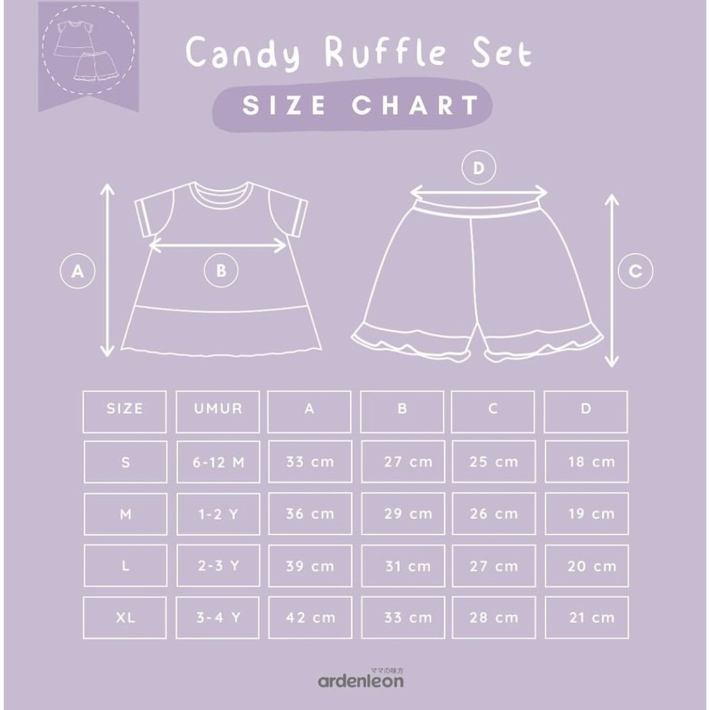 Ardenleon Candy Ruffle Set / Setelan Baju Anak