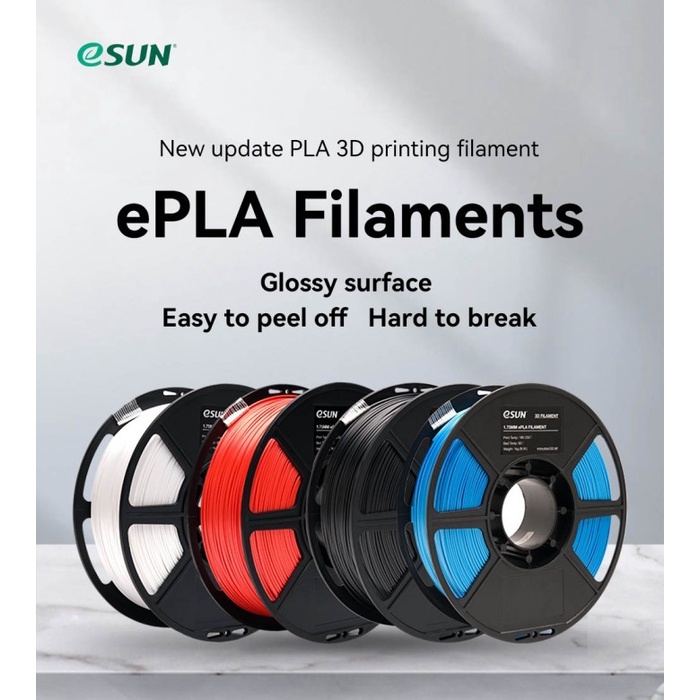 eSUN ePLA Refilament Gloss Economy 3D Filament Mengkilap dan Kuat