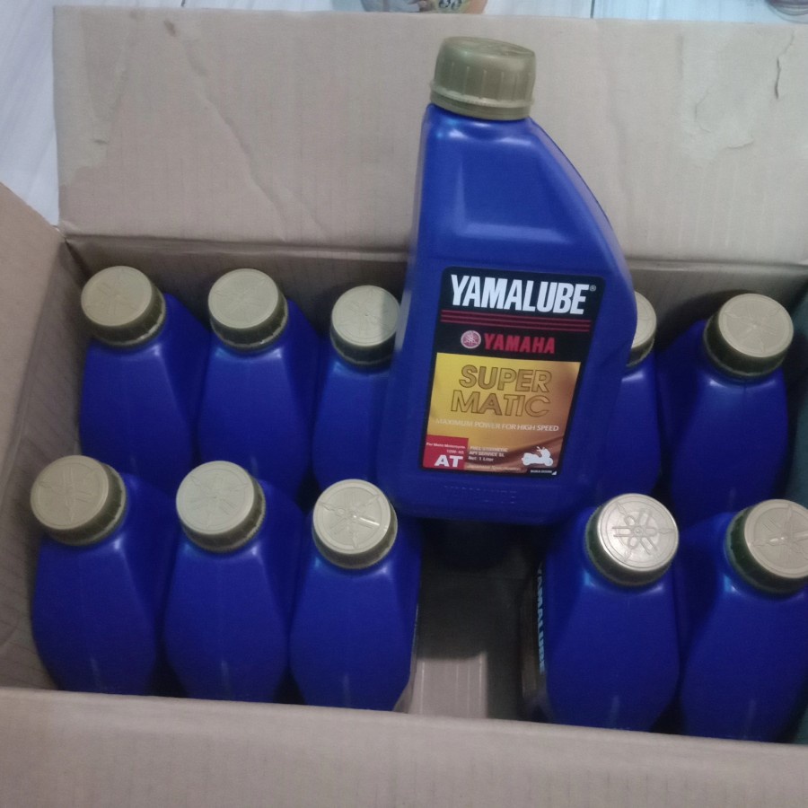 Oli yamalube super matic 1L oli yamalube super matic 1 liter oli motor NMax nmax  aerox  lexi oli yamalube super matic 10W / 40 4T 1 Liter original