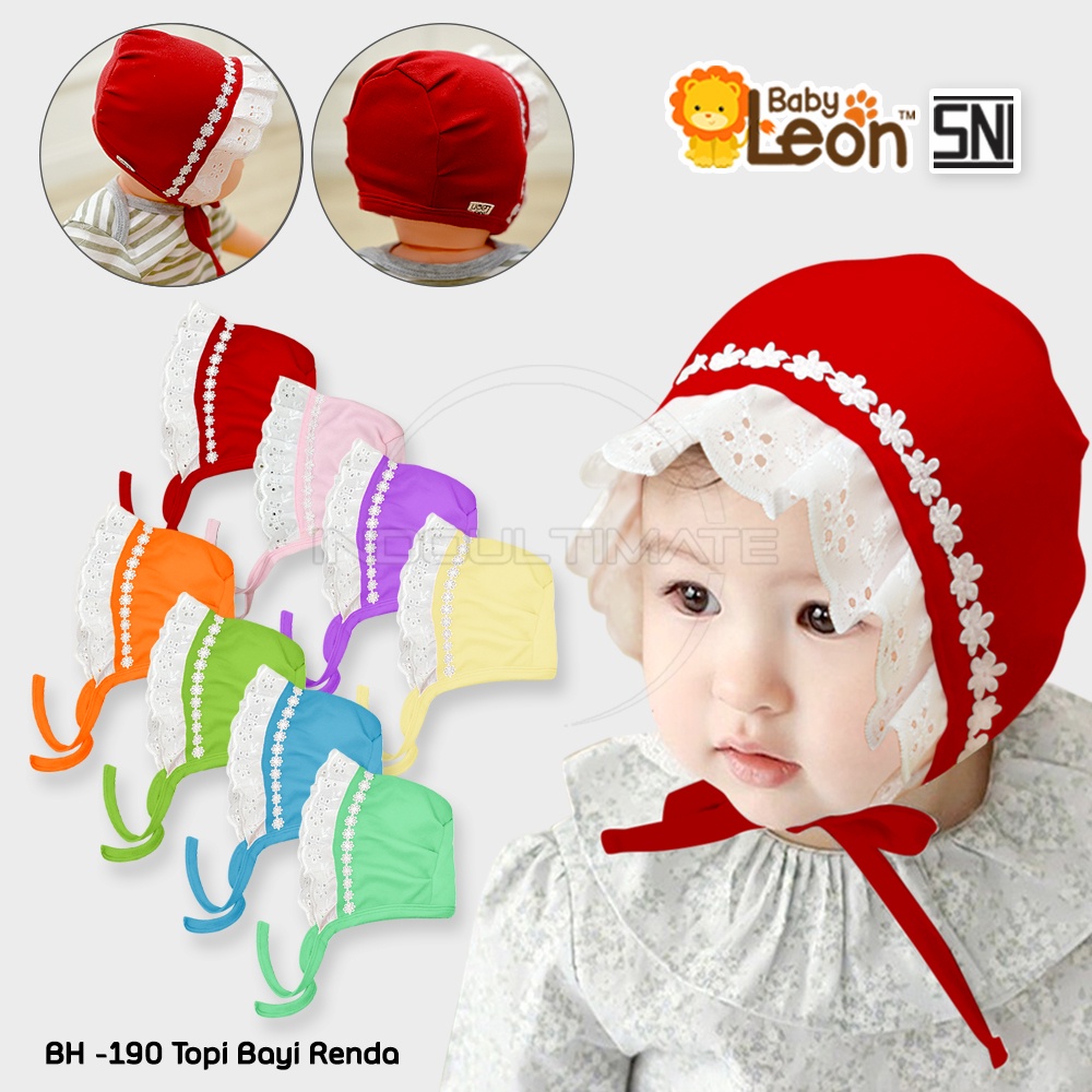 (0-6 Bulan) Topi Bayi Baru Lahir Topi Anak Bayi Perempuan Topi Renda Penutup Kepala Bayi BH-190