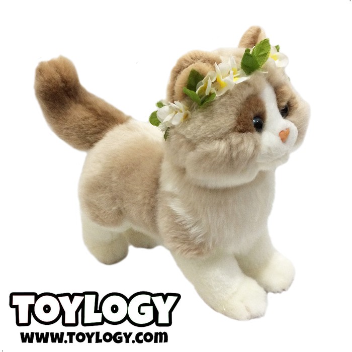 Boneka Hewan Kucing Persia Standing Persian Cat Stuffed Plush