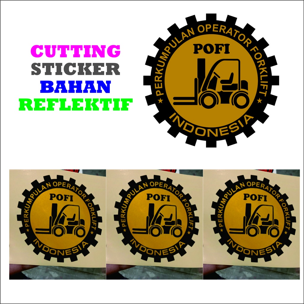Stiker Certified Driver Forklift Cutting Sticker