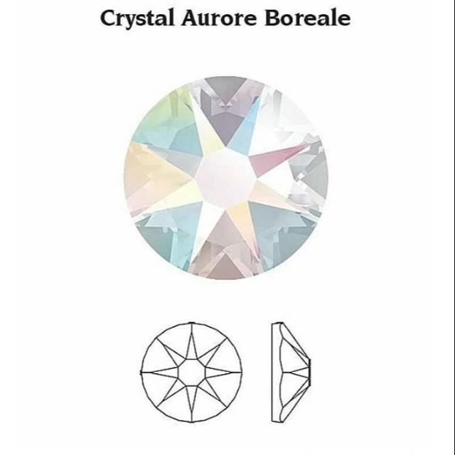 Swarovski hotfix ss 10 original warna dan putih pelangi per gross
