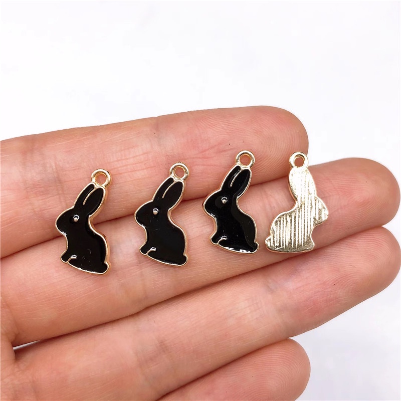 4pcs Liontin Kalung Bentuk Kucing / Kupu-Kupu Bahan Alloy Charms