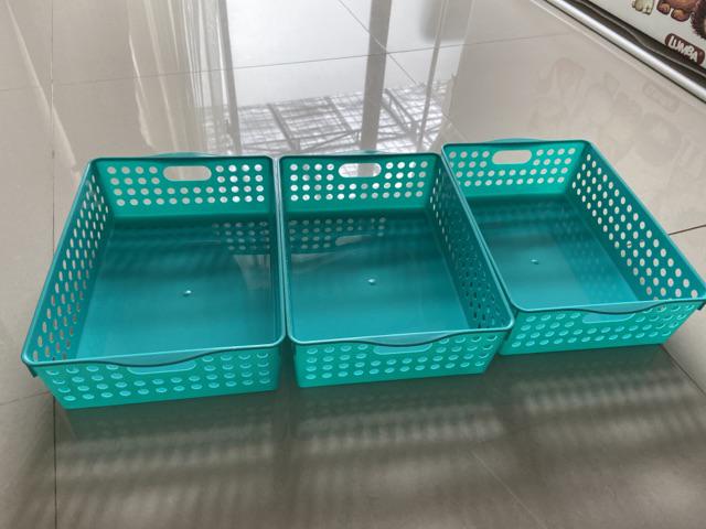 Claris Paket Isi 3 Pc Keranjang Penyimpanan Serbaguna - Tidy Mesh 0558