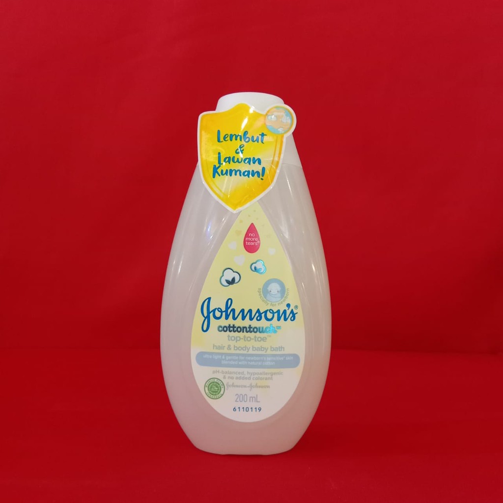 Johnson's Cottontouch Top-To-Toe Hair &amp; Body Baby Bath 200ml