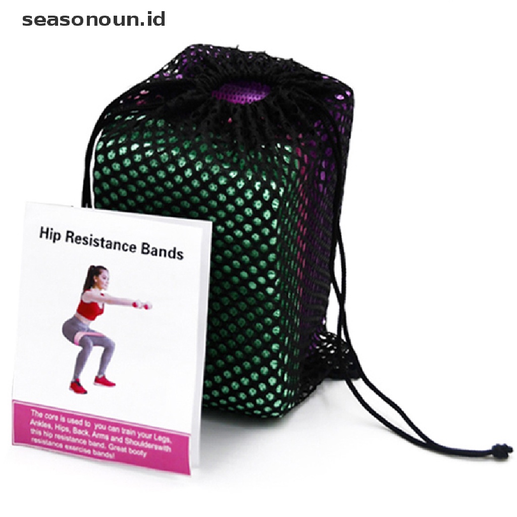 (seasonoun) Set Resistance Band / Tali Resisten Untuk Latihan Kaki / Pantat Wanita