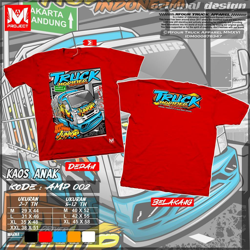 KAOS ANAK GAMBAR TRUCK 2-12 TAHUN BAJU KAOS TRUK OLENG ANAK JUNIOR KAOS TRUCK ANAK TERARU KAOS TRUCK ANAK LAKI LAKI