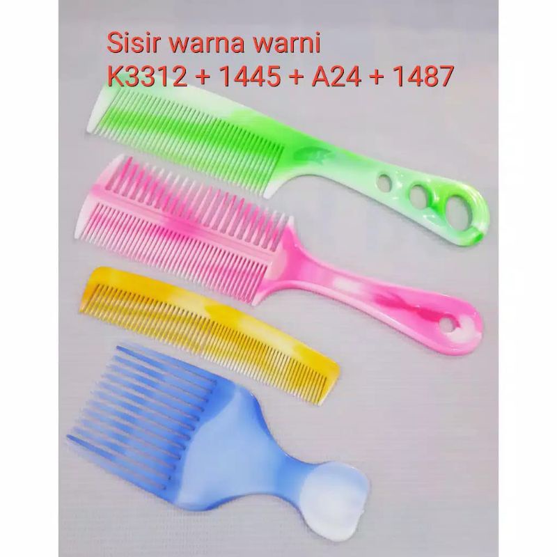 ✿ELYSABETHME✿ sisir Set 4in1 salon imut aksesoris anti rambut kusut mudah diatur hair comb