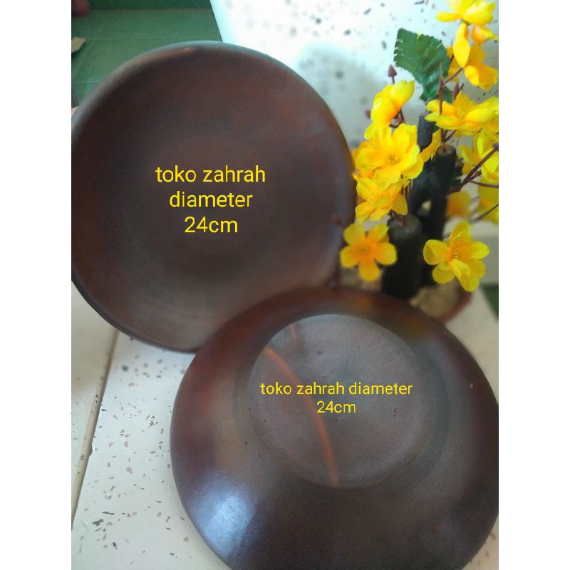 Cobek tanah liat uk.24-25cm jumbo/Harga murah cobek bagus tebal halus