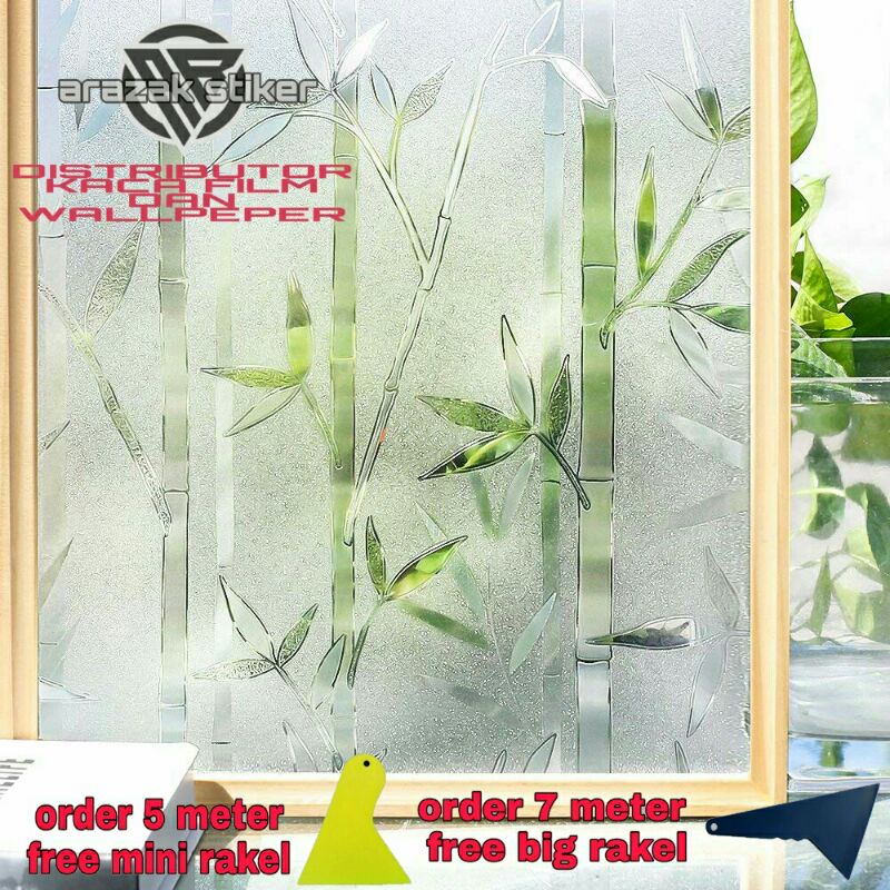 stiker kaca/stiker kaca jendela/sticker kaca/stiker kaca motif bambu