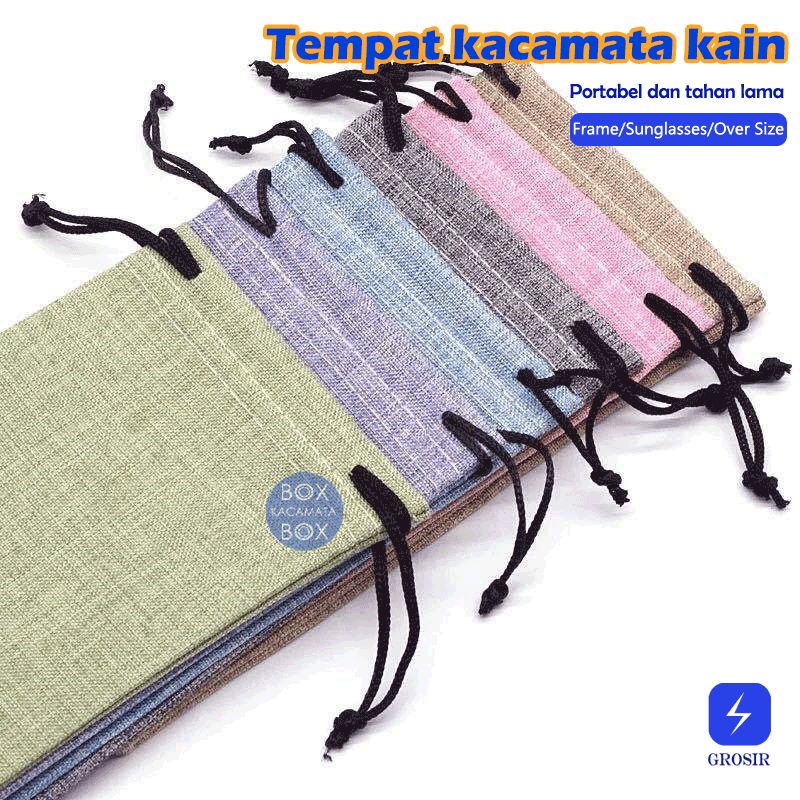 Tempat Kacamata Hard Case dan Kain Kantong Kacamata Bundling Keren Soft Color 2in1 Terbaru