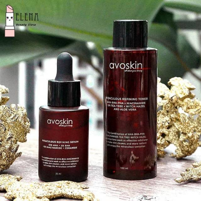 AVOSKIN Miraculous Refining Toner 100 ml & Serum 30 ml ...