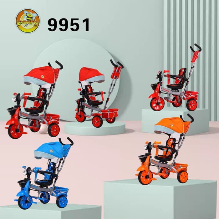Pacific Sepeda Anak Roda 3 Tricycle 9951 Musik & lampu