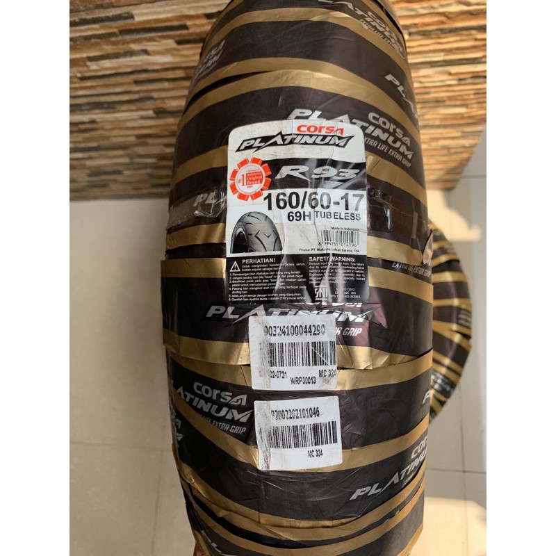 Ban Corsa Tubeless Platinum R93 160/60-17 Softcompound