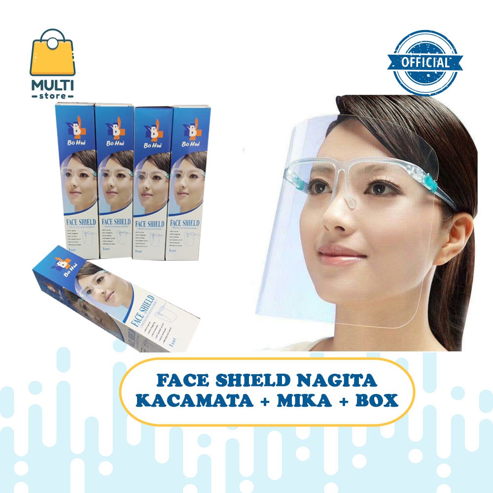 GROSIR FACE SHIELD KACAMATA RAFI NAGITA | MIKA PELINDUNG WAJAH PAKET LENGKAP | MULTISTORE GROSIR