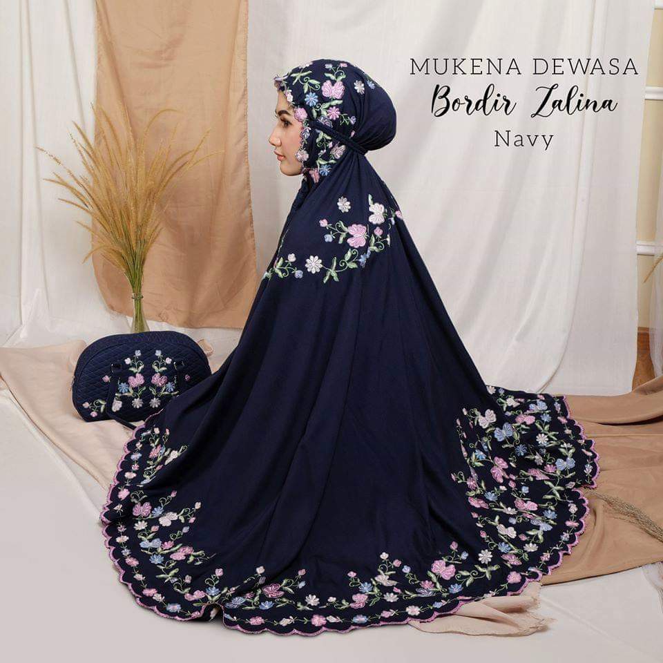 Mukena  Tasik Bordir Tasik Zalina JUMBO DEWASA FREE BONUS
