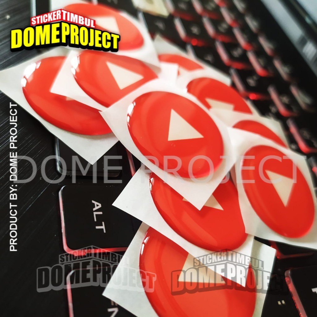 STIKER MOTOR EMBLEM 3D LOGO YOUTUBE KALIPER REM AKSESORIS YAMAHA HONDA SUZUZI KAWASAKI AESTHETIC KEREN