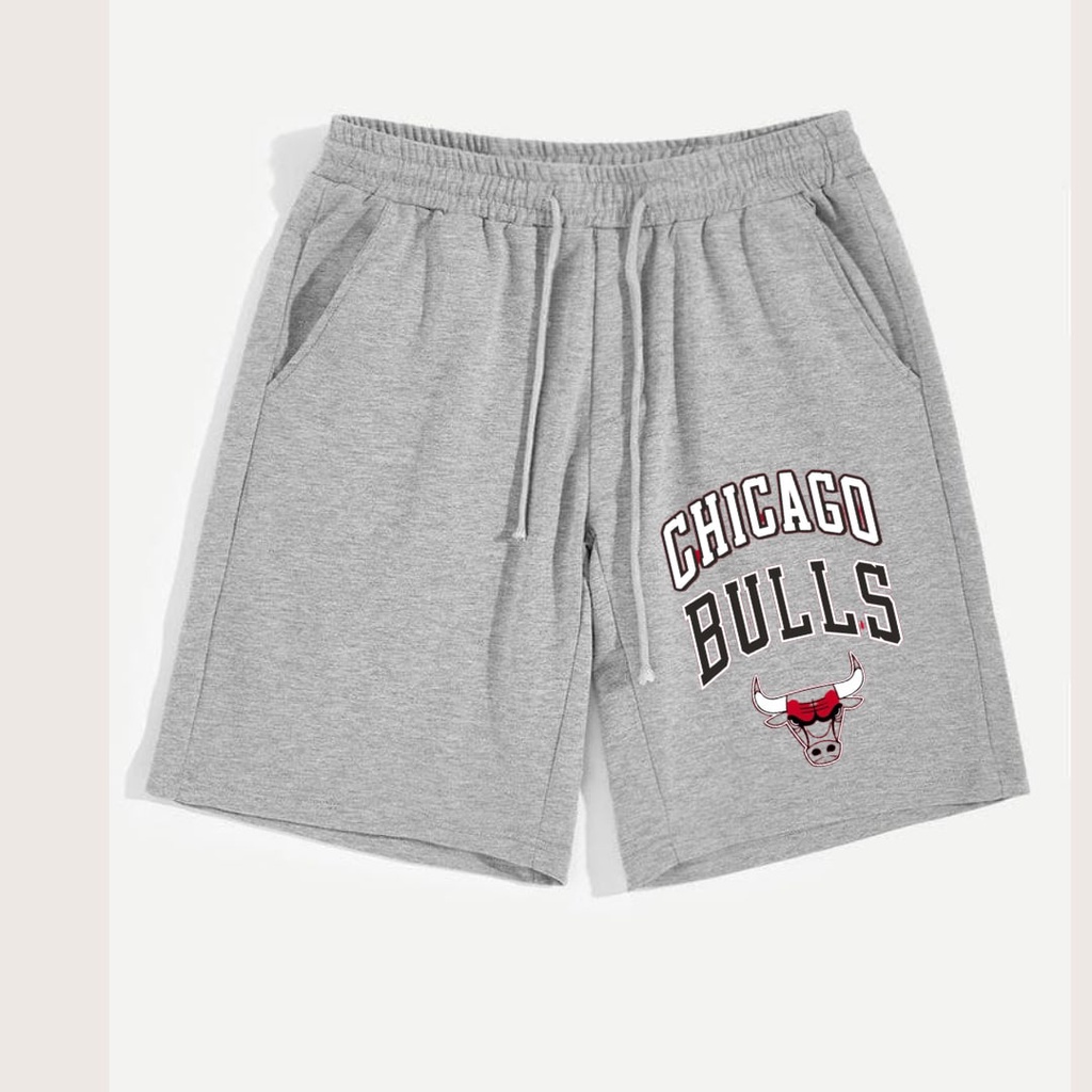 Clothing May - Celana Pendek Chicago Bulls Boxer Pria Pendek Celana Tali Kolor Bokser Kekinian Cowok Laki-Laki Bahan Babyterry Baby Terry Premium Original Murah