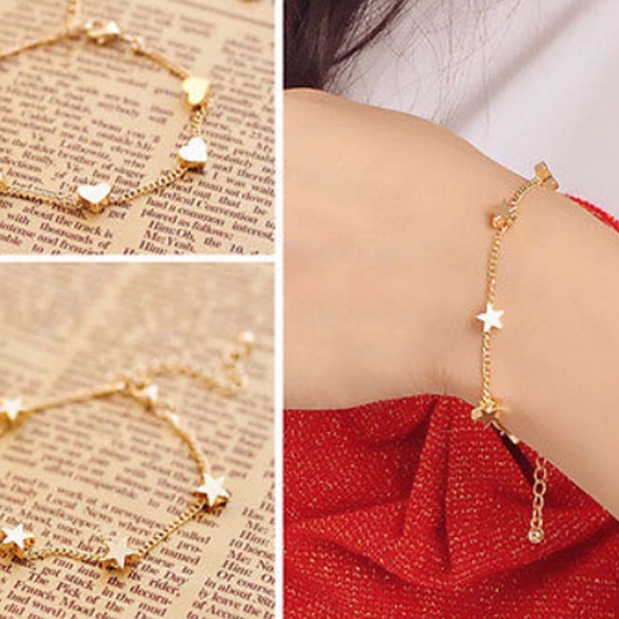 ★ODS★FA80  Gelang Rantai Love kekinian Fashion Korea wanita Aksesoris Fashion Murah